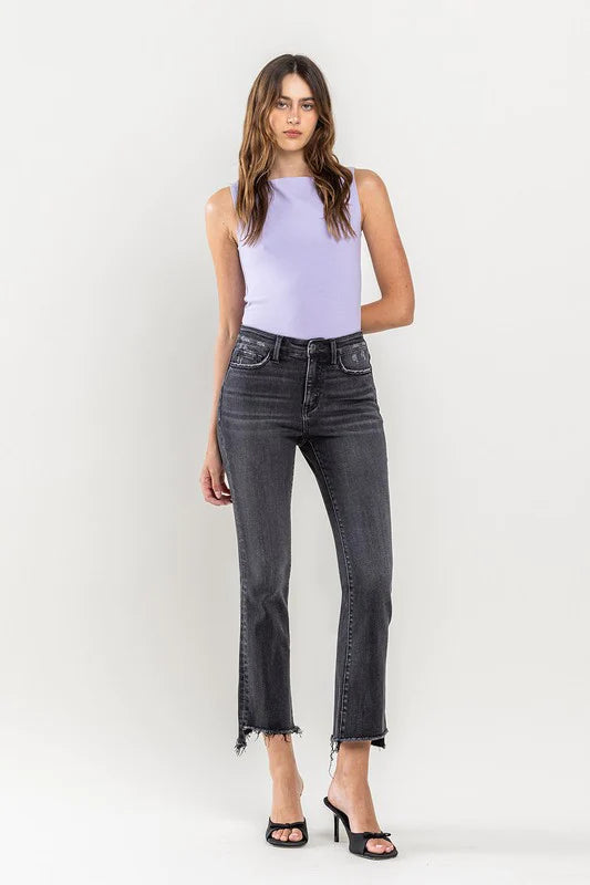 Righteousness- High Rise Crop Flare Jean