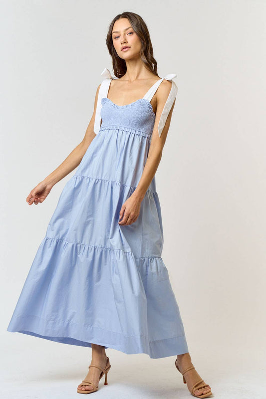 Sweet Summer Time Dress- Light Blue