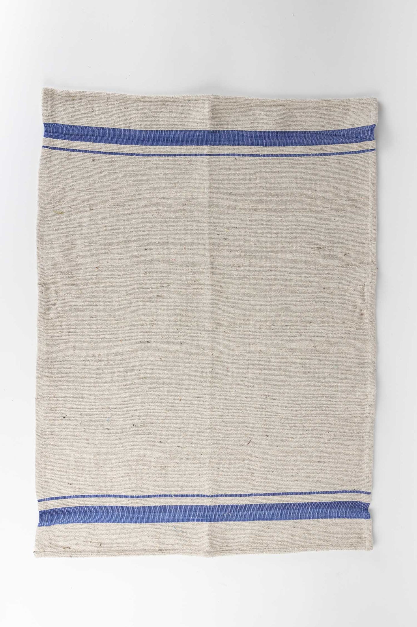 Blue Tan Wide Stripe Tea Towel Set - Set of Three