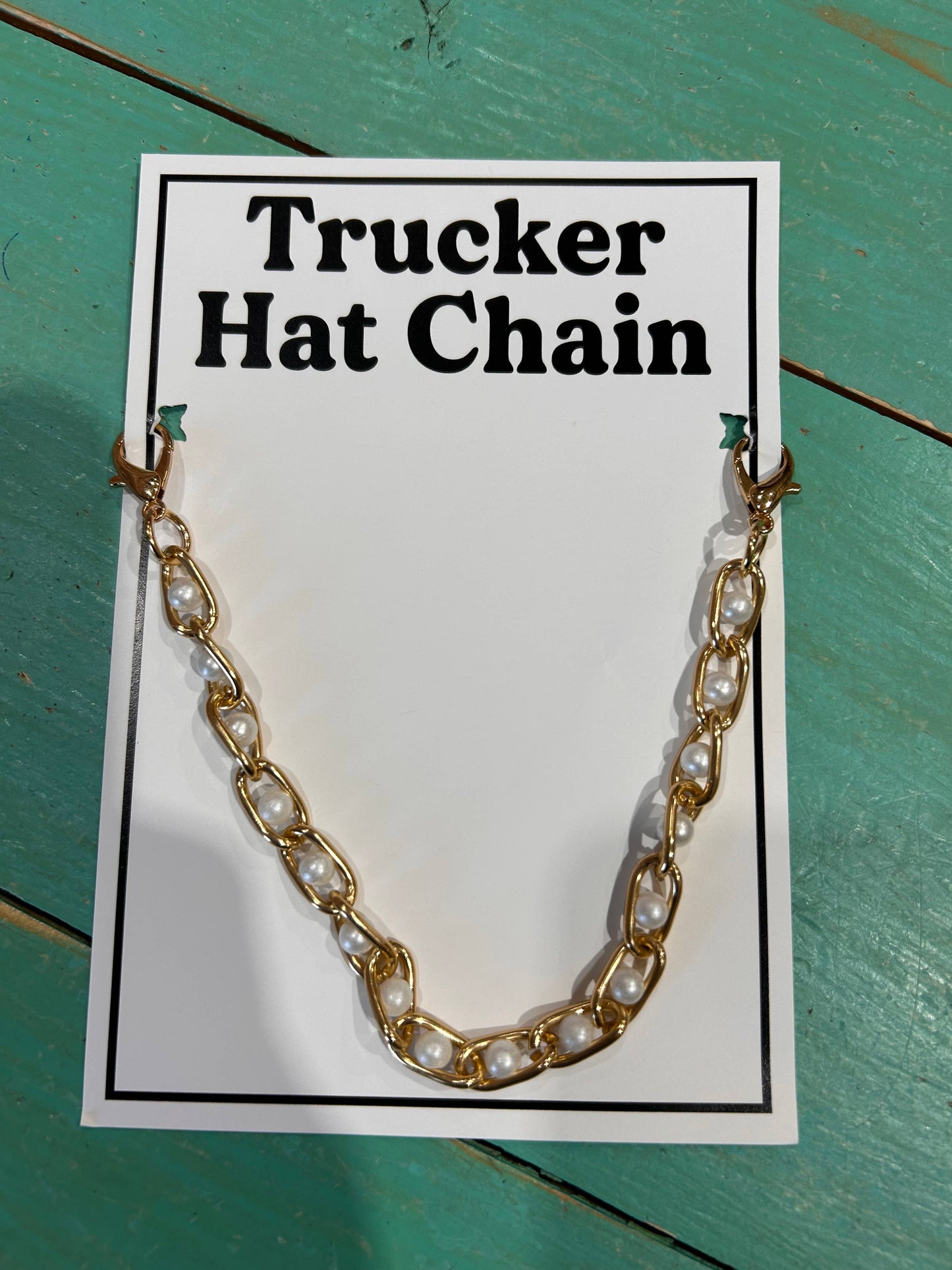 Chunky Gold & Pearl Trucker Chain