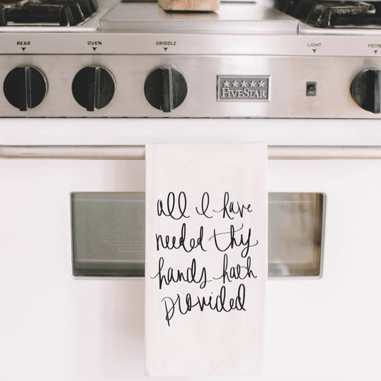 All I Have Needed Tea Towel: White