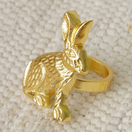 Napkin Ring - Gold Rabbit (PK/4)
