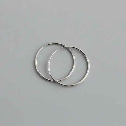 Sterling Silver Hoop Earrings: Sterling Silver