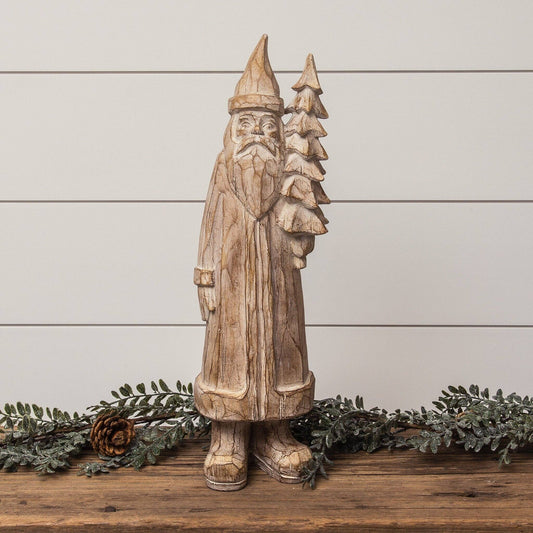 Carved Santa Figurine